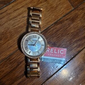 Relic Women's Gold-Tone Bracelet Watch